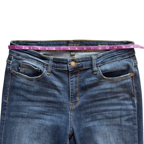 Judy Blue Jeans Womens Sz 15/32 15 32 Blue Skinny Relaxed Fit Stretch High Rise - Picture 8 of 13